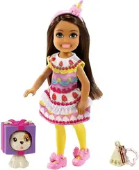 在飛比找Yahoo!奇摩拍賣優惠-芭比 正版 雀兒喜 裝扮系列 生日蛋糕 禮物 寵物 娃娃 套