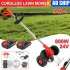 24V Whipper Snipper Grass Trimmer Lawn Mower Cutter Blades 2 Battery Garden Tool