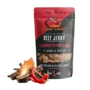 Australian Chargrilled Chilli BBQ Premium Beef Jerky 30grams 100% Grass Fed Beef