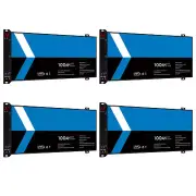 4PCS 12V 100Ah Blade Lithium Battery LiFePO4 Replace SLA AGM BMS Camping Power