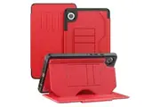 Samsung Galaxy Tab A9 8.7 inch 2023 Auto Sleep Shockproof Case with Multi-Angles Stand Pen Holder Card Slot-Red