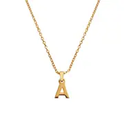Culturesse 50cm Initial A Pendant 24K Gold Plated Necklace Fashion Jewellery