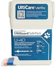 U-40 VetRx 29-Gauge 1/2cc Veterinary Insulin Syringes, 1/2-Inch, 100 Per Box