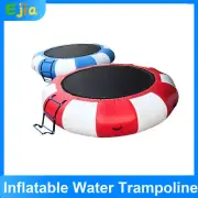 10ft 0.9mm PVC Inflatable Water Trampoline Free Pump Outdoor For Adult Kids Fun