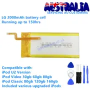 LG 2000mAh Battery Upgrade replace for iPod Classic 120GB 160GB Video 30 60 80GB