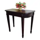 Solid Mahogany Wood Semi Round Large Hall Table Antique Reproduction Design