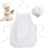 Baby Costume Toddler Easy Maintain Comfortable Fit Polyester Baby Chef Outfit with Toddler Chef Hat and Apron for Photoshoots and Dress-Up of 6-12 Months Kids
