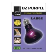 URS Oz Purple Large Globe Reptile Nocturnal Heat Lamp 75w