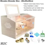 Chick Brooder Box Poultry Water Feeder Brooding Large 80x40x40cm Heating Lamp