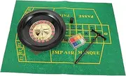 Roulette Sets 1 Set Russian Roulette with Counting Cloth,Steel Balls,Rake,100 Chips,Two Decks of Playing Cards for Home Use Party Games