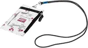 DOITOOL Pu Card Holder Lanyard Cover Key Tag Holder Business Card Pouch Id Credit Case Detachable Lanyard
