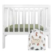 Living Textiles - Childcare Cot fitted Sheet Set - Forest Retreat