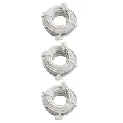 3x Sansai 10m US Modular Plug Connector Cable Extender Cord for Telephones/Faxes