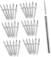 Uonlytech 1 Set Seamless Square Nails Drywall Invisible Non-marking Nails Tip Peel Chime Multifunctional Line Finger Fake Rack Side Handles Double-headed Nails Dual Silver Iron