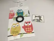 Tissue Box Cover / Holder. Owls With A Black Ring Opening (L6). New