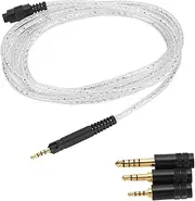 Silver Plated Headphone Replacement Cable Premium 3 in 1 Detachable Upgrade Cable for HD518 HD558 HD598 HD569 HD579 HD599 with 2.5mm 3.5mm 4.4mm Plugs for PC Phones Tablets
