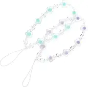 KALLORY 2Pcs Flower Phone Wrist Lanyards Beaded Hanging Straps for Phone Case Design Prevents Loss Easy Attach Detach Hands Accessory