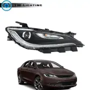 For 2015 2016 2017 Chrysler 200 Halogen Headlight w/LED DRL Chrome Trim Right (for: Chrysler)