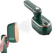 Garment Steamer lron, Upgrade Portable Mini Ironing Machine, 180°Rotatable Handheld Steam Iron, Foldable Travel Garment Steamer For Fabric Clothes,Good for Home and Travel (Green)
