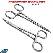 Surgical Hemostatic Clamp Forceps Straight & Curved Artery Dental Instrument Set