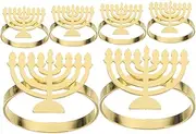 Ciieeo Metal Hanukkah Decorations Napkin Holders Ring Set Table Adornments for Dinner