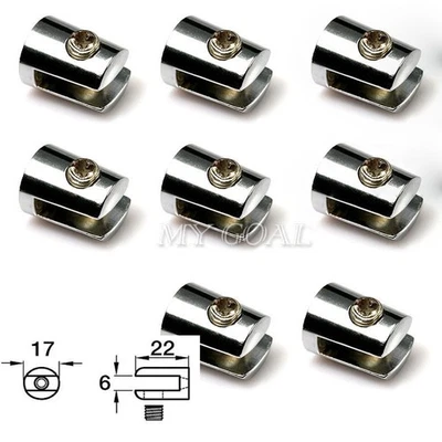 Heavy Duty Metal Brackets Clamp Shelf Holder Support 5-6mm Thick Glass