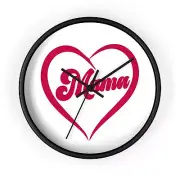 Heart Mama Wall Clock Mother's Day Gift Mom Birthday Gift Nursery Decor