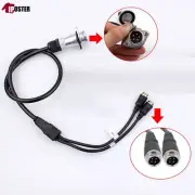 Heavy Duty Reverse Camera Trailer Cable Coil 5PIN to 2ch 4PIN Male Connectors