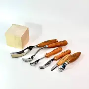 Bowl carving kit, Chisels set, Spoon carving tools, Full completed kit for Wood