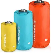 [Fuchooky] Sealed Roll Top Dry Sacks for Camping Boating Beach, Protective Compact Storage Bags Keep Gear Dry in Water Activities