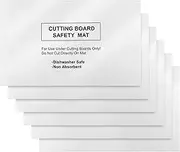 Haull 6 Pcs Non slip Cutting Board Mats Non Absorbent Safety Mat for Under Kitchen Cutting Boards, Dishwasher Safe, 16 x 10 Inches