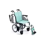 【輪椅移位型】 日本MIKI 鋁合金輪椅CRT-4超輕贈透氣背墊