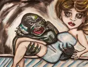 Creature from the Black Lagoon Art Print 4x6 Signed by Artist KSams Woman
