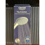 全新盒裝 德國原裝 GROHE 27222000 EUPHORIA 110 CHAMPAGNE 3段淋浴 蓮蓬頭 花灑