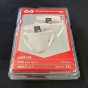 McDavid Athletic Jockstrap Supporter - 2 Pack White Size 2XL Waist 42" - 46"