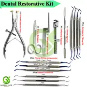 Dental Crown Restorative Kit Plastic Filling Spatula Scaler Crowns Remover Plier