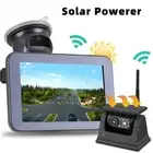 Wireless Solar Powered Energy Magnet Reverse Backup Camera with AHD 5" Rear View