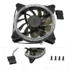 Computer Cooling Fan 120Mm Wireless Double Rgb Circles Quiet Edition Trans TOH