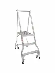 New 3 Step Aluminium Ladder Foldable Steel Frame Light Weight 850mm High - VIC