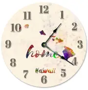 HAWAII STATE HOME CLOCK Large 10.5 inch Round Wall Clock WATERCOLOR - HI 2163