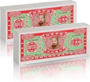 Ancestor Money, 8" x 3.5" Chinese Joss Paper Jade Emperor Hell Notes, Chinese Paper Money for Worshiping Ancestor, Wish “Peace Throughout The Four Seasons” - 185pcs