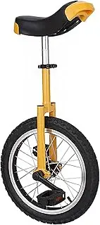 Adjustable Unicycle 16 Inch Unicycle Bike with Quick Release, for Children and Beginners with Anti-Collision Protection Durable TDF