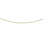 9kt Yellow Gold 55cm Figaro Necklace