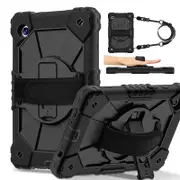 Tablet Case Full Body Protection with Stand Shoulder Strap for Galaxy A9 Plus-BlackBlack