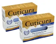 Cuticura Soap 5.25oz Bar - Antibacterial Soap Blemish/Acne-Prone Skin, Pack of 2