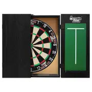 Tex Darts Titan Dart Board + Black Ash Cabinet + Darts