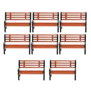 10Pcs Model Train HO N O Scale 1:150 Bench Chair Model Settee Street Park4047