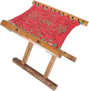 Sosoport Folding Camping Stool, Outdoor Wood Collapsible Chair, Portable Foldable Stool Portable Stool for Camping Fishing Hiking Gardening Beach Walking
