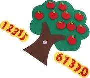 HOODANCOS Digital Matching Game Toy 1 Set Non-woven Apples Tree for Boys and Girls Toy Apple Felt Trees