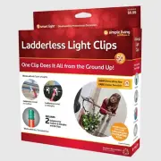 50ct Ladderless Light Clips String Light Gutter/Shingles Holiday Xmas Party